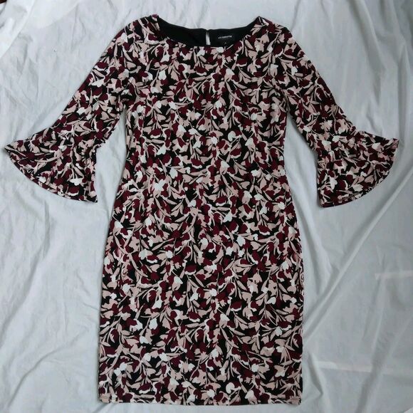 Liz Claiborne Dresses & Skirts - Liz Claiborne Career Floral Dress 3/4 Flutter Sleeve Women's Size M